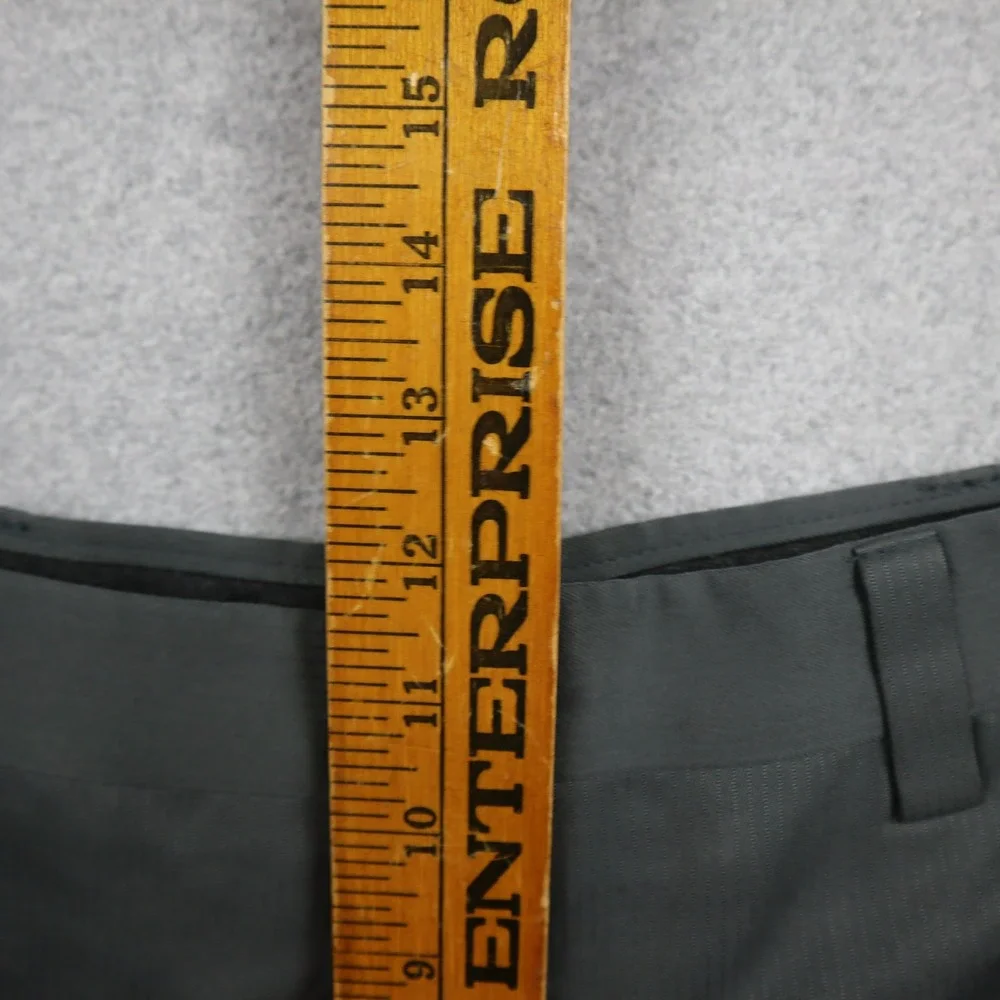 Kenneth Cole Reaction Dress Pants Mens 36x30 Gray Herringbone Flat Front Slacks